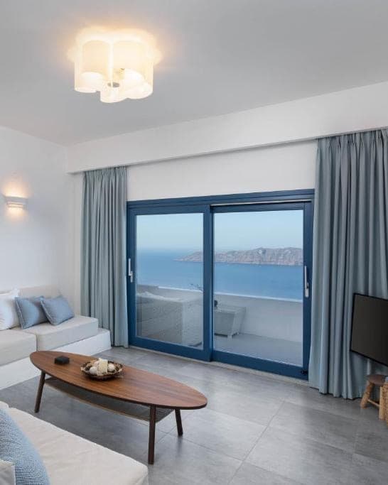 Living room with a sea view
