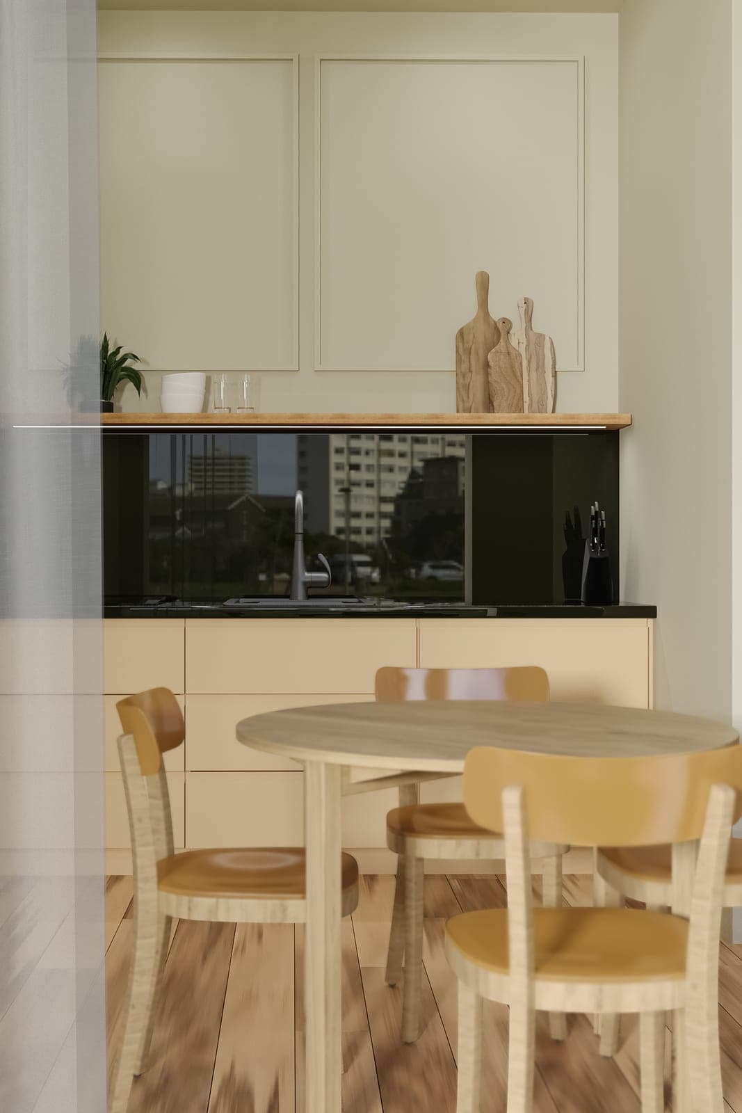 Kitchen and dining table